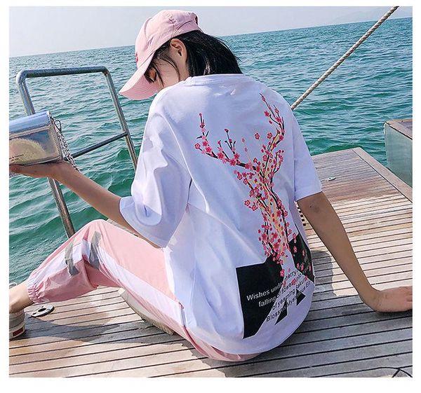 women's t-shirt 2021 suit extra-large size summer younger sister was thin fashion casual sportswear two-piece harajuku streetwear, White
women's t-shirt 2021 suit extra-large size summer younger sister was thin fashion casual sportswear two-piece harajuku streetwear, White