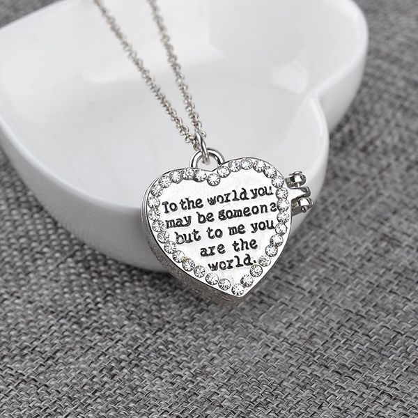fashion heart shaped crystal opened pendant necklace mother's day gift necklaces, Silver
fashion heart shaped crystal opened pendant necklace mother's day gift necklaces, Silver