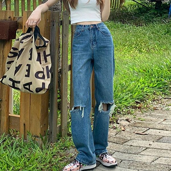 women's jeans blue hole ins high waist loose straight wide leg denim trousers casual streetwear 2021 autumn female fashion pants
women's jeans blue hole ins high waist loose straight wide leg denim trousers casual streetwear 2021 autumn female fashion pants