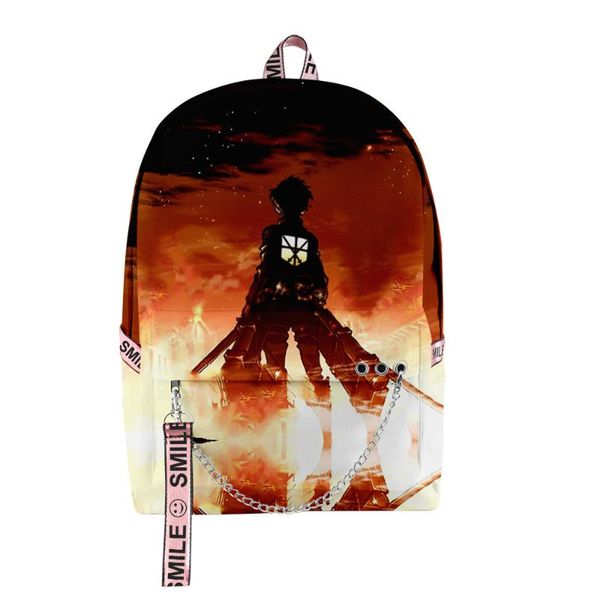 casual attack on titan backpack schoolbag men/women shoulder travel bag 3d print hip hop teenage girls
casual attack on titan backpack schoolbag men/women shoulder travel bag 3d print hip hop teenage girls
