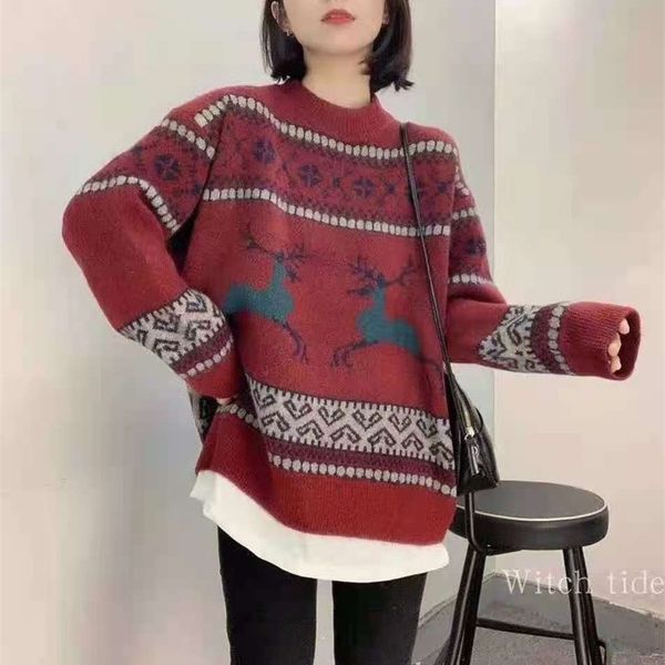women pullover sweater knitted cardigans fashion autumn long sleeve loose coat casual thick o neck solid female 210427, White;black
women pullover sweater knitted cardigans fashion autumn long sleeve loose coat casual thick o neck solid female 210427, White;black