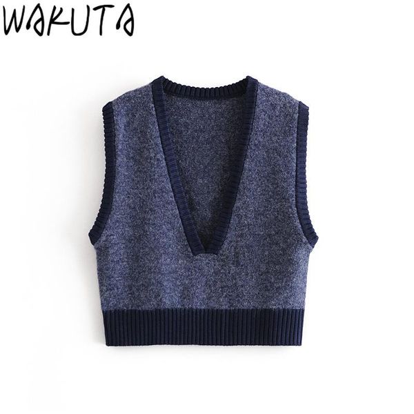 women's vests wakuta 2021 vintage short vest deep v neck solid color chic sleeveless pullovers knitted sweater women loose waistcoat au, Black;white
women's vests wakuta 2021 vintage short vest deep v neck solid color chic sleeveless pullovers knitted sweater women loose waistcoat au, Black;white