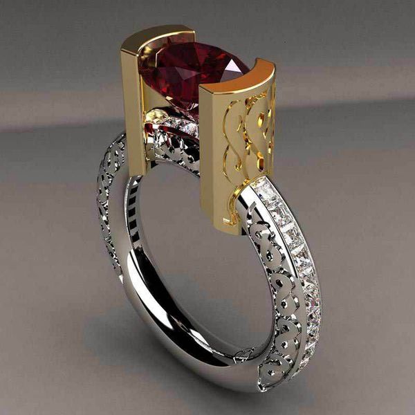 mens and womens ring copper inlaid red corundum diamond with exaggerated color separation zircon for men women, Golden;silver
mens and womens ring copper inlaid red corundum diamond with exaggerated color separation zircon for men women, Golden;silver