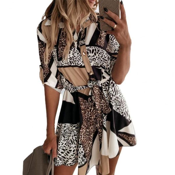 casual dresses women's dress leopard printing a line turn-down collar party female pleated loose for women 2021, Black;gray
casual dresses women's dress leopard printing a line turn-down collar party female pleated loose for women 2021, Black;gray