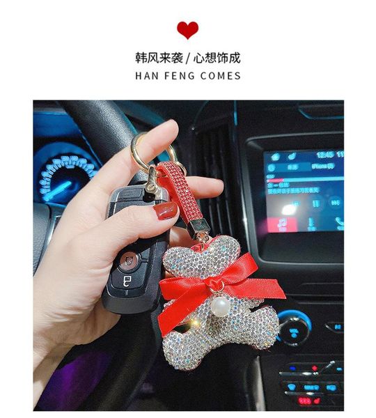 keychains creative inlaid brick keychain ring fashion bear doll rhinestone bag beautiful pendant car key ladies exquisite small gift, Silver
keychains creative inlaid brick keychain ring fashion bear doll rhinestone bag beautiful pendant car key ladies exquisite small gift, Silver