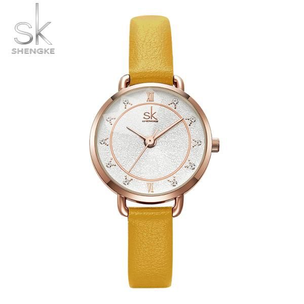 wristwatches shengke simple fashion watch for women luxury crystal diamond cutting glass sk clock waterproof leather women's watches, Slivery;brown
wristwatches shengke simple fashion watch for women luxury crystal diamond cutting glass sk clock waterproof leather women's watches, Slivery;brown
