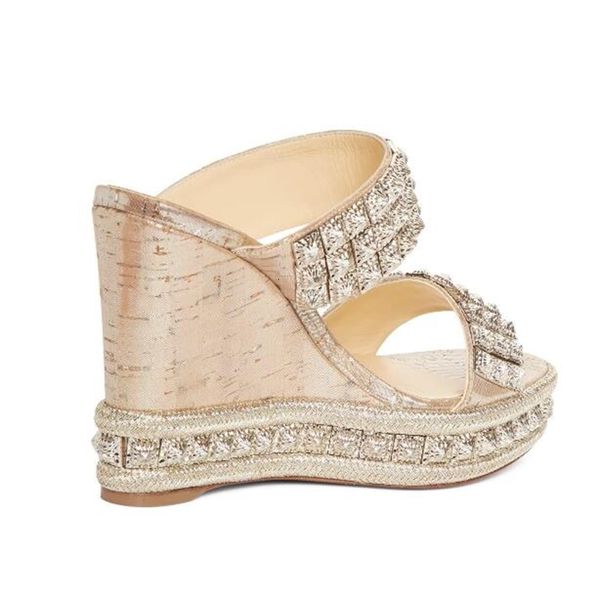 summer women paris sandals red bottom shoes wedges heels,luxury soles wedge slide sandal crystal studs wedding party, Black
summer women paris sandals red bottom shoes wedges heels,luxury soles wedge slide sandal crystal studs wedding party, Black