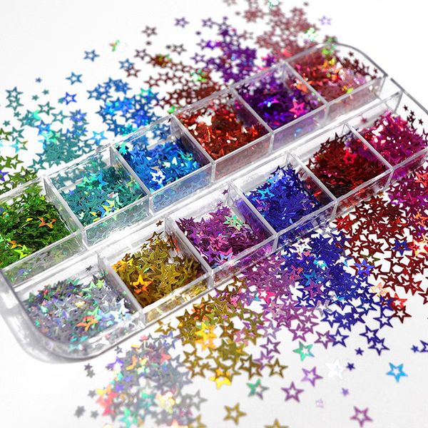 nail art decorations decoration 12 grid boxed laser hollow star sequin diy jewelry five-pointed 3d charms nails, Silver;gold
nail art decorations decoration 12 grid boxed laser hollow star sequin diy jewelry five-pointed 3d charms nails, Silver;gold