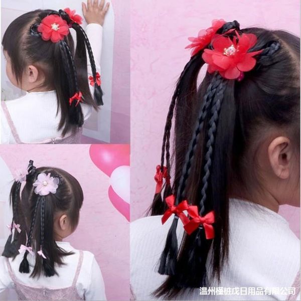 twist braid wig children's princess ponytail headdress baby hairpin flower bow clip, Black
twist braid wig children's princess ponytail headdress baby hairpin flower bow clip, Black