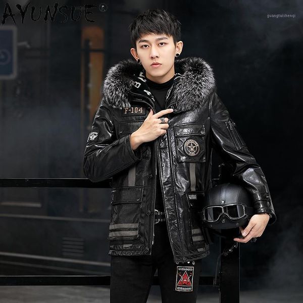 hooded genuine sheepskin leather jacket men winter 100% fur coat motorcycle jackets ropa hombre lxr1002 men's & faux, Black
hooded genuine sheepskin leather jacket men winter 100% fur coat motorcycle jackets ropa hombre lxr1002 men's & faux, Black