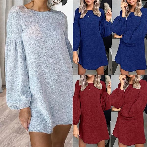 casual solid color long women dress puff sleeve cotton loose a line bottoming mini fantasy christmas, Black;gray
casual solid color long women dress puff sleeve cotton loose a line bottoming mini fantasy christmas, Black;gray