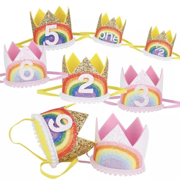 party hats 1-9 rainbow birthday crown baby shower kids digital hat decorations boy girl hair accessory supplies
party hats 1-9 rainbow birthday crown baby shower kids digital hat decorations boy girl hair accessory supplies