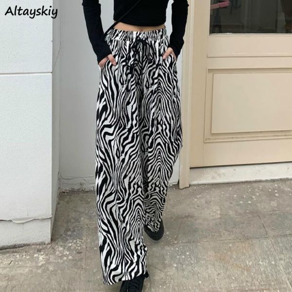 women's pants & capris women straight loose casual high waist drape trousers zebra full-length womens comfort 2021 summer autumn outfit, Black;white
women's pants & capris women straight loose casual high waist drape trousers zebra full-length womens comfort 2021 summer autumn outfit, Black;white
