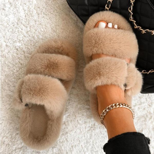 slippers furry fur platform faux slides fluffy flip flops plush house cozy flat sandals women's fashion shoes 2021, Black
slippers furry fur platform faux slides fluffy flip flops plush house cozy flat sandals women's fashion shoes 2021, Black