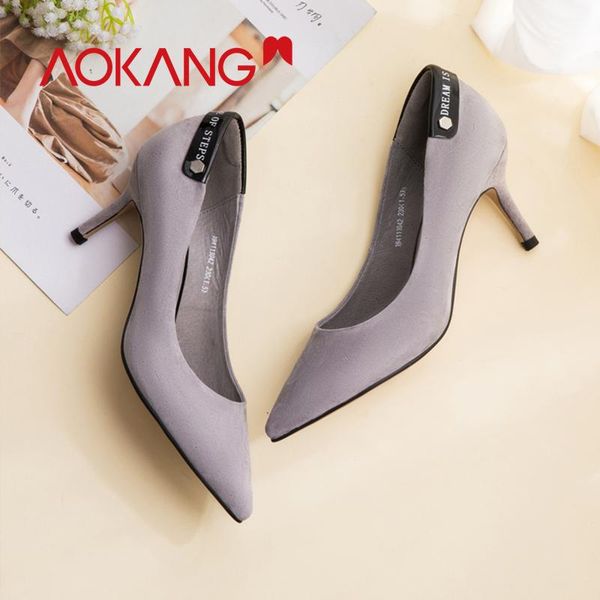women's pumps fashion genuine leather pointed toe shoes kidsuede high heel ladies dress, Black
women's pumps fashion genuine leather pointed toe shoes kidsuede high heel ladies dress, Black