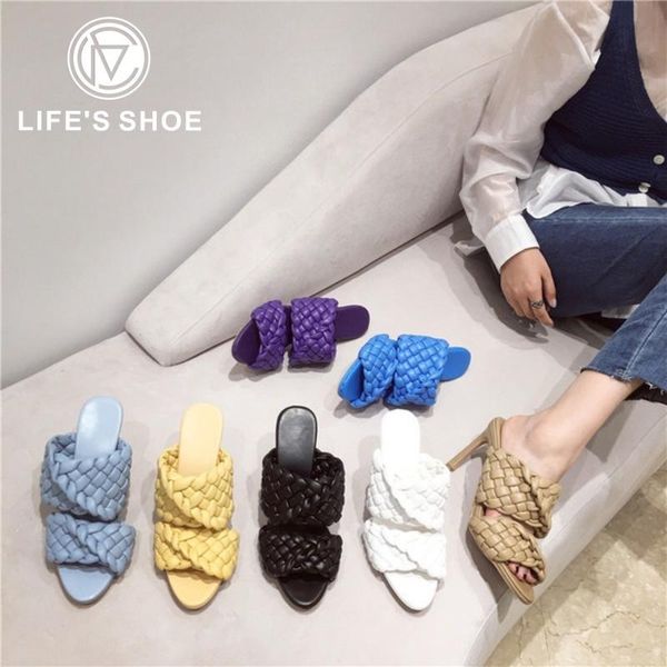 fashion patent leather weave female slides outside high heels star style women slippers mules sandals casual summer shoes woman, Black
fashion patent leather weave female slides outside high heels star style women slippers mules sandals casual summer shoes woman, Black