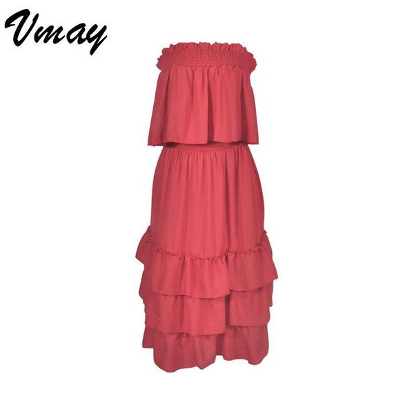 vmay solid color tube loose cake skirt two-piece suit 2021 summer bohemian style elastic waist ankle-length dress suits women's two pie, White
vmay solid color tube loose cake skirt two-piece suit 2021 summer bohemian style elastic waist ankle-length dress suits women's two pie, White