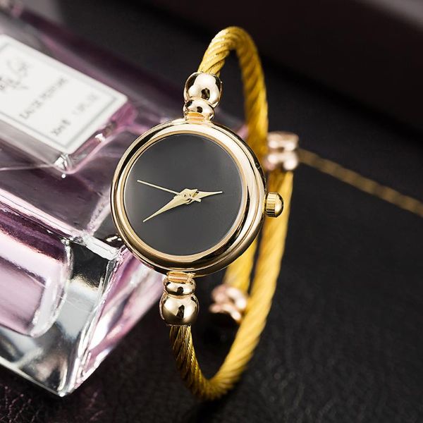 wristwatches sports watch concept spring mori female all-match creative bracelet without buckle alloy belt, Slivery;brown
wristwatches sports watch concept spring mori female all-match creative bracelet without buckle alloy belt, Slivery;brown