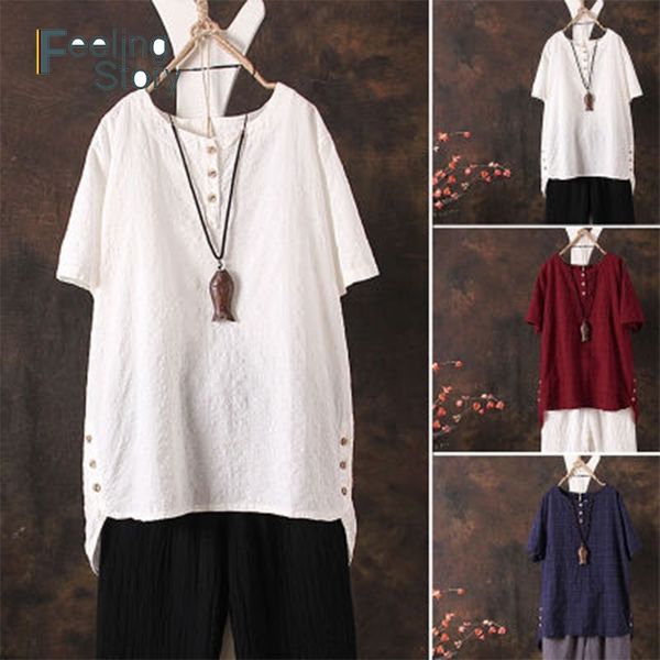 spring white blouse women elegant single breasted short sleeve casual loose buttons plaid shirt cotton linen blusas 210603
spring white blouse women elegant single breasted short sleeve casual loose buttons plaid shirt cotton linen blusas 210603
