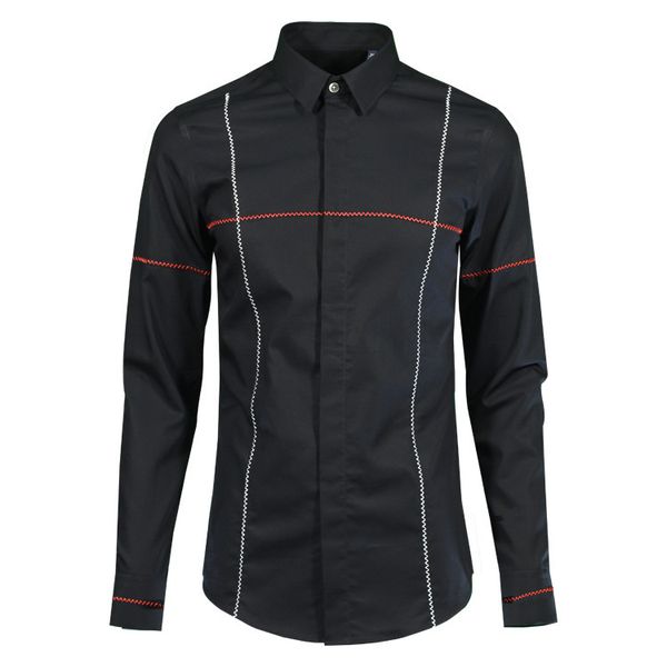 business shirt deluxe and 2021 spring and summer xinyi men's wear pure cotton slim black red wave embroidery straight, White;black
business shirt deluxe and 2021 spring and summer xinyi men's wear pure cotton slim black red wave embroidery straight, White;black