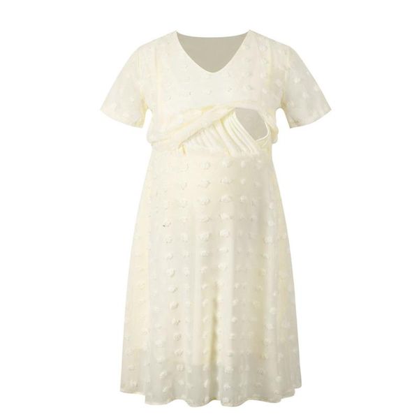 maternity dresses summer casual premama hair ball chiffon breastfeeding short-sleeved dress for pregnant women pregnancy, White
maternity dresses summer casual premama hair ball chiffon breastfeeding short-sleeved dress for pregnant women pregnancy, White