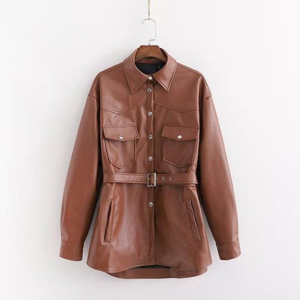 women's jackets 2021 spring and autumn leisure fashion leather jacket motorcycle coat, Black;brown
women's jackets 2021 spring and autumn leisure fashion leather jacket motorcycle coat, Black;brown