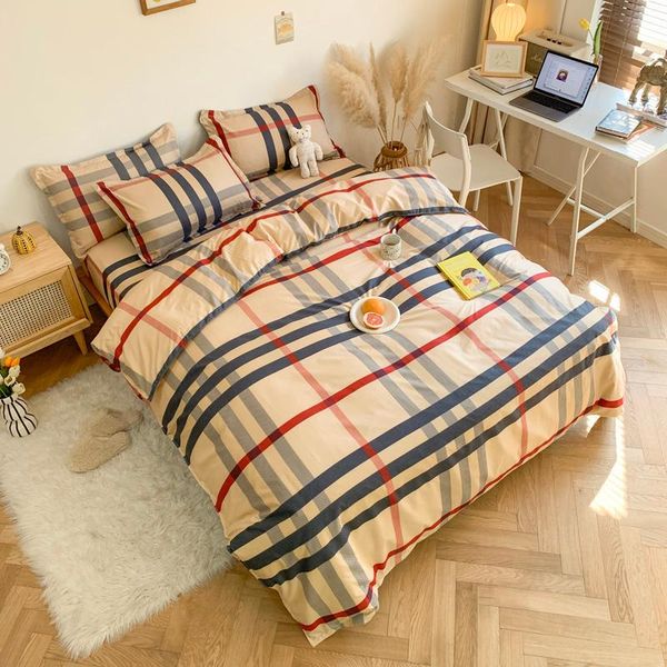 bedding pure luxurious and fresh grid children's boy girl bed linings duvet cover sheet pillowcase sets
bedding pure luxurious and fresh grid children's boy girl bed linings duvet cover sheet pillowcase sets