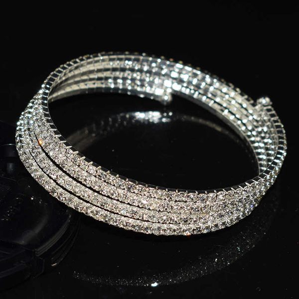 luxury women silver plated crystal rhinestone bracelets bangles for women adjustable wedding pulseras jewelry gifts wholesale q0719, Black
luxury women silver plated crystal rhinestone bracelets bangles for women adjustable wedding pulseras jewelry gifts wholesale q0719, Black