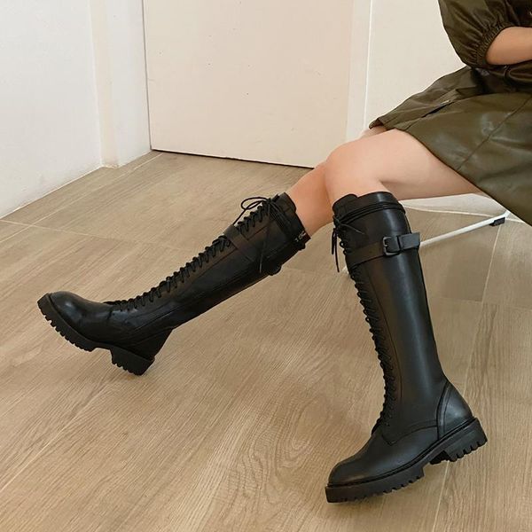 boots genuine leather low heels women knee high classic long night club shoes woman punk motorcycle size 41 42 43, Black
boots genuine leather low heels women knee high classic long night club shoes woman punk motorcycle size 41 42 43, Black
