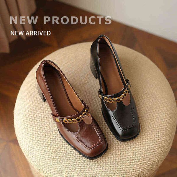kukufrench style thick high-heeled chain single sho 2021 autumn leather inside and outside 7cm brown women
kukufrench style thick high-heeled chain single sho 2021 autumn leather inside and outside 7cm brown women