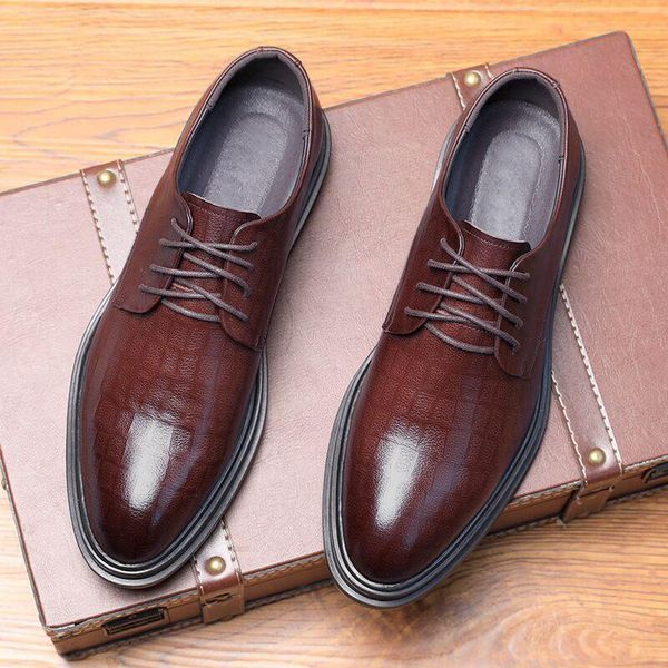 dress shoes fashion men business formal casual flats wedding leather oxfords round toe, Black
dress shoes fashion men business formal casual flats wedding leather oxfords round toe, Black