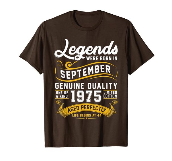 legends were born in september 1975 44rd birthday gift, White;black