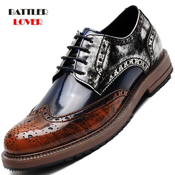 dress shoes luxury mens brogue business office oxfords flats men mixed colors fashion patent leather lace-up wedding party, Black
dress shoes luxury mens brogue business office oxfords flats men mixed colors fashion patent leather lace-up wedding party, Black