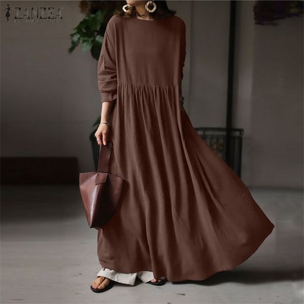 2021 autumn vintage long sleeve solid sundress women elegant maxi long dress zanzea kaftan femme robe vestidos baggy plus size 7, Black;gray
2021 autumn vintage long sleeve solid sundress women elegant maxi long dress zanzea kaftan femme robe vestidos baggy plus size 7, Black;gray
