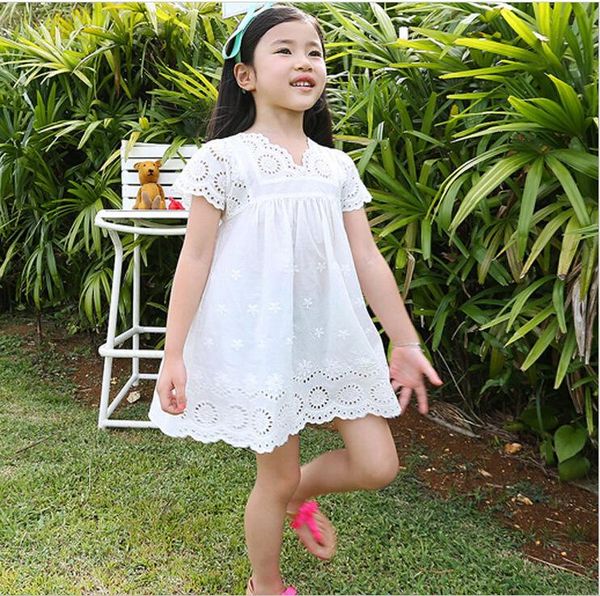 girl's dresses girl short sleeve dress 3-8 year old cotton hollowed embroidered children's clothing, Red;yellow
girl's dresses girl short sleeve dress 3-8 year old cotton hollowed embroidered children's clothing, Red;yellow