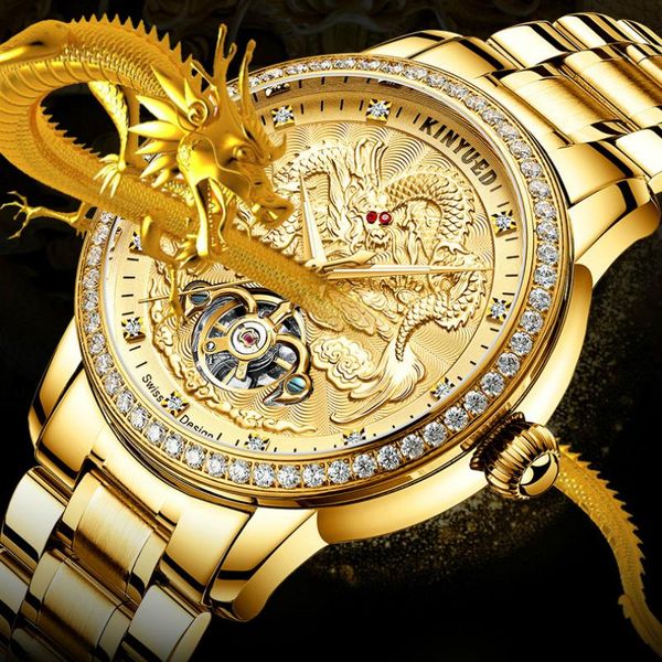 wristwatches chinese-style men watch dragon gold watch, tourbillon hollow design luminous luxury diamond set stainless steel relogio 202, Slivery;brown
wristwatches chinese-style men watch dragon gold watch, tourbillon hollow design luminous luxury diamond set stainless steel relogio 202, Slivery;brown