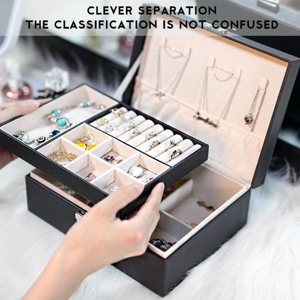 4# lady pu leather jewelry box storage earrings bracelet necklace ring display case double layer portable organizer boxes & bins
4# lady pu leather jewelry box storage earrings bracelet necklace ring display case double layer portable organizer boxes & bins