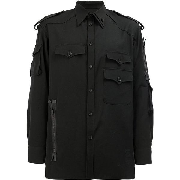 s-5xl 2021 men's clothing fashion dj hair stylist retro military wind literature shirt plus size costumes casual shirts, White;black
s-5xl 2021 men's clothing fashion dj hair stylist retro military wind literature shirt plus size costumes casual shirts, White;black
