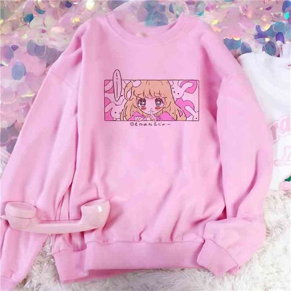 cute cartoon sweet girls japan streetwear harajuku pink fun kawaii casual pullover sweatshirt vintage loose women sweatshirt 210817, Black
cute cartoon sweet girls japan streetwear harajuku pink fun kawaii casual pullover sweatshirt vintage loose women sweatshirt 210817, Black