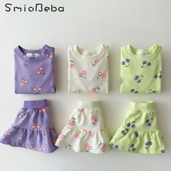 clothing sets korean summer baby girls cheery print two pieces short sleeve shirts +pp skirt dress piece suit 1-3y, White
clothing sets korean summer baby girls cheery print two pieces short sleeve shirts +pp skirt dress piece suit 1-3y, White