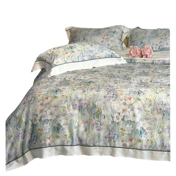 bedding sets pastoral digital printing 120 horse cotton satin 4 piece set of skin-friendly silky soft bed sheet
bedding sets pastoral digital printing 120 horse cotton satin 4 piece set of skin-friendly silky soft bed sheet
