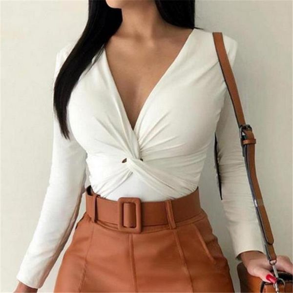 womens and blouses elegant long sleeve solid color v-neck blouse female work wear shirts plus size blusa feminina women's &, White
womens and blouses elegant long sleeve solid color v-neck blouse female work wear shirts plus size blusa feminina women's &, White