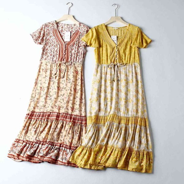 casual dresses women summer floral printed long rayon v-neck short sleeve button drawstring bohemian beach es boho holiday dr, Black;gray
casual dresses women summer floral printed long rayon v-neck short sleeve button drawstring bohemian beach es boho holiday dr, Black;gray