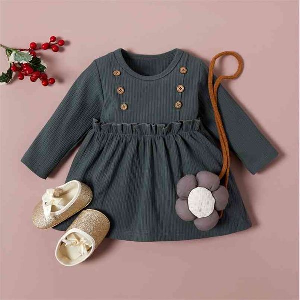 baby / toddler solid long-sleeve ruffled dress 210528, Red;yellow 
baby / toddler solid long-sleeve ruffled dress 210528, Red;yellow