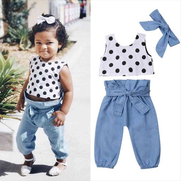 1 6y toddler kids baby girls summer cute 3pcs sets dot print sleeveless belt vest blue pants headband, White
1 6y toddler kids baby girls summer cute 3pcs sets dot print sleeveless belt vest blue pants headband, White