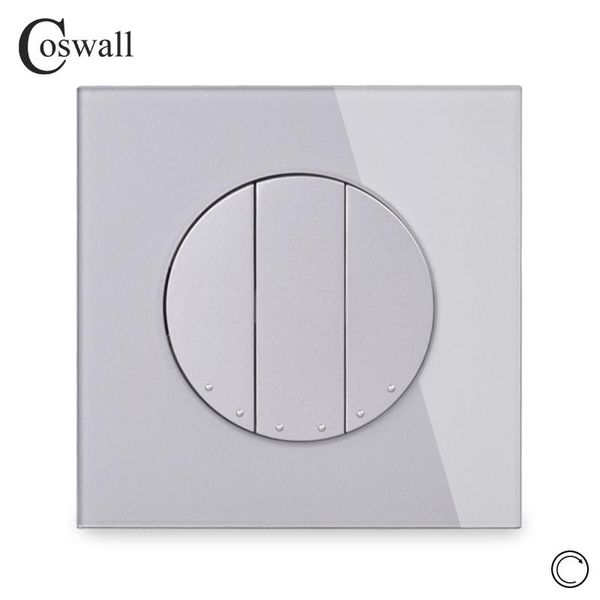 smart home control coswall 3 gang momentary contact push button wall light switch reset pulse gray grey crystal glass panel r11 series
smart home control coswall 3 gang momentary contact push button wall light switch reset pulse gray grey crystal glass panel r11 series