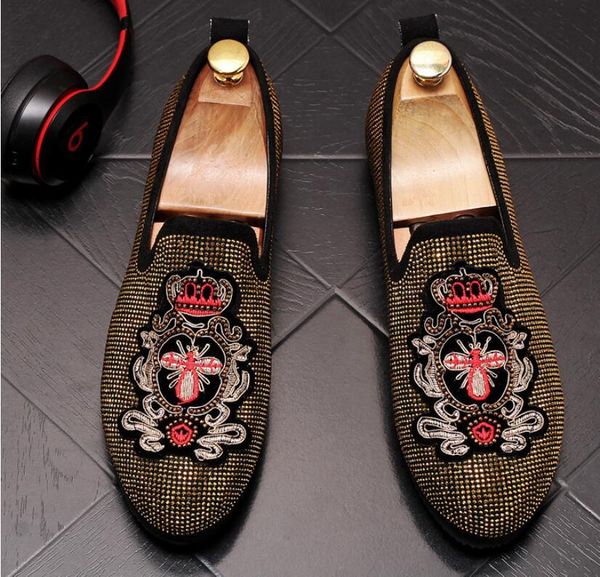 dress shoes handmade glitter crystal men velvet loafers bling luxury rhinestone noble mens wedding performing, Black
dress shoes handmade glitter crystal men velvet loafers bling luxury rhinestone noble mens wedding performing, Black