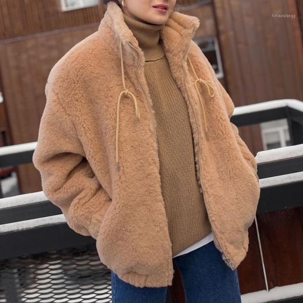 women's jackets fashion fleece turtleneck women elegant drawstring solid coats casual winter loose ladies, Black;brown 
women's jackets fashion fleece turtleneck women elegant drawstring solid coats casual winter loose ladies, Black;brown