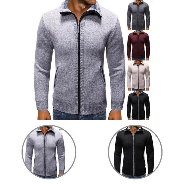 men's sweaters cold resistant skin-friendly solid color zipper closure sweater coat for home, White;black
men's sweaters cold resistant skin-friendly solid color zipper closure sweater coat for home, White;black