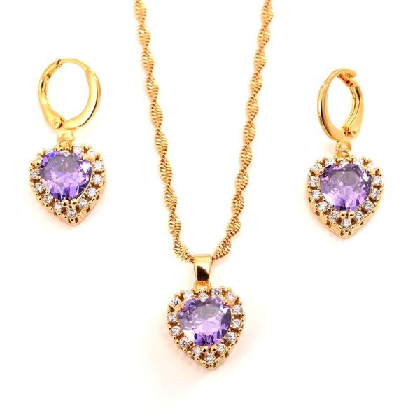 earrings & necklace copper jewelry sets cz white crystal fashion heart women valentine's day wedding bridal party present gift, Silver
earrings & necklace copper jewelry sets cz white crystal fashion heart women valentine's day wedding bridal party present gift, Silver